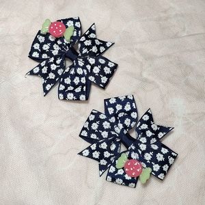 *Luxe 4 Piece Clip On Hair Bow Set